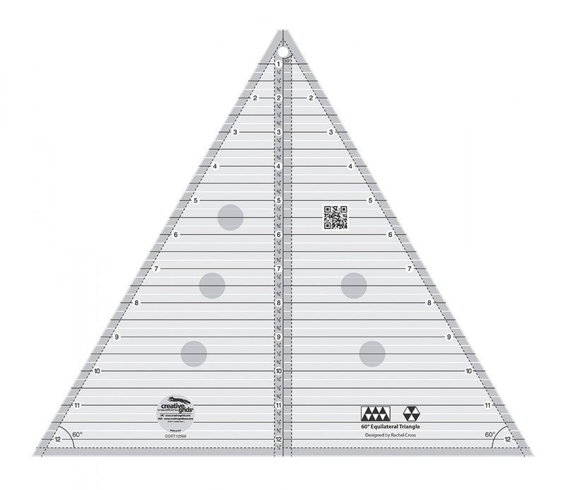 Creative Grids 60 Degree Triangle Ruler 12.5 Inches
