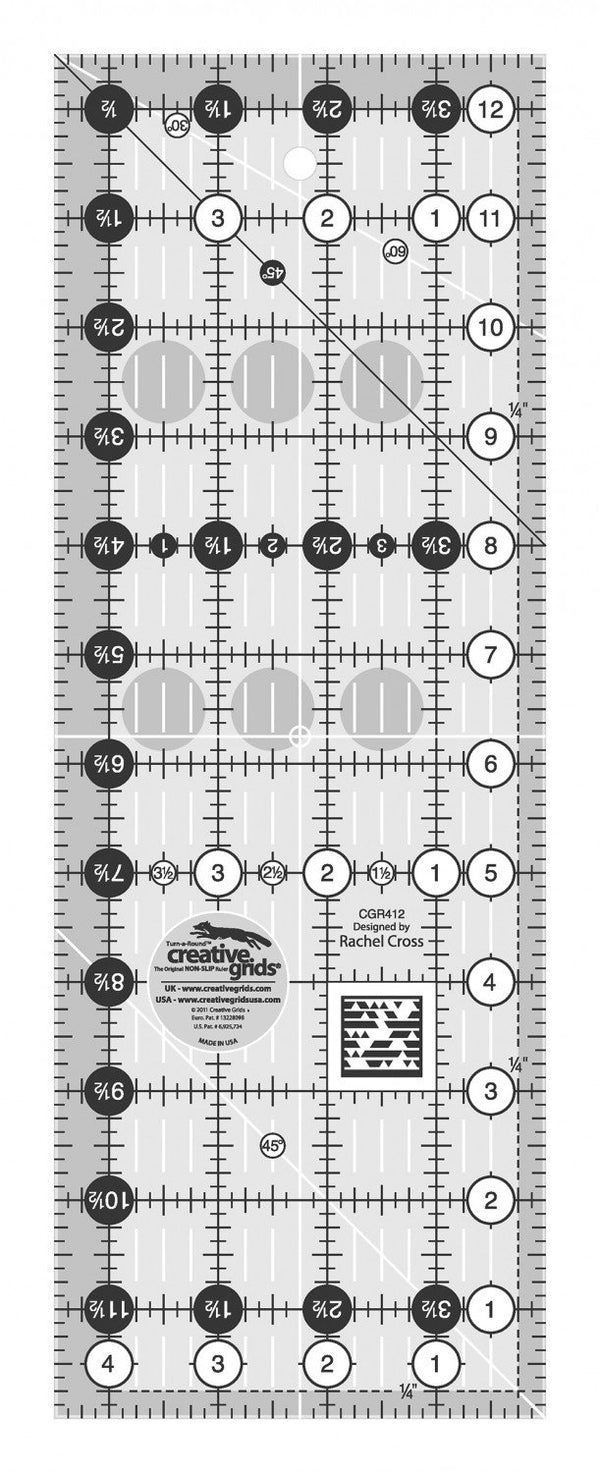 Creative Grids Quilting Ruler 4.5 x 12.5 inches