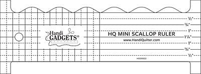 Handi Quilter Mini Scallop 1/4" Thick Machine Quilting Ruler