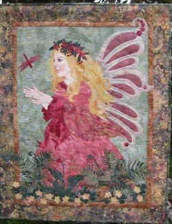 Woodland Fairy Applique Wall Hanging Quilt Pattern by Seams Like Home