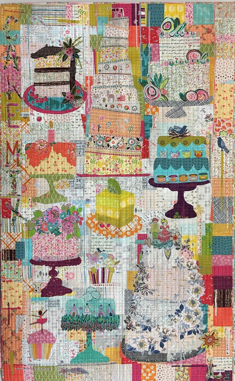 Cake Mix Collage Wall Hanging Quilt Pattern by Fiberworks