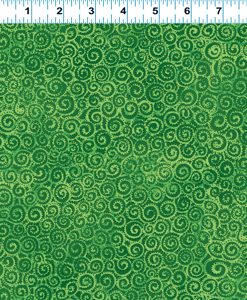 Laurel Burch Basics Quilt Fabric Green Tonal Swirl Style Y1293-21