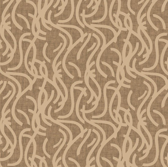 StudioE Noodle Doodle 108" Wide Quilt Fabric Taupe Style 3209/33