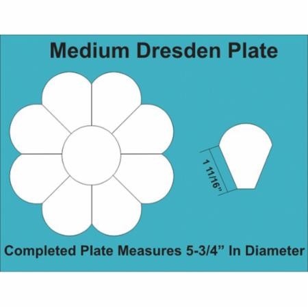 Paper Pieces Medium Dresden Plate Paper Templates for 8" Block Set of 2