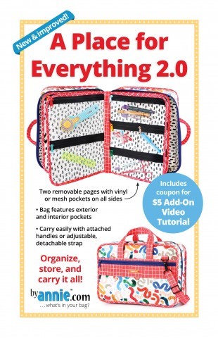 A Place for Everything Zippered Organizer Bag Sewing Pattern By Annie