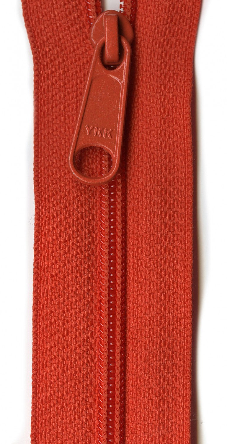 YKK Designer Accents Ziplon Closed Bottom Zipper, 22", Persimmon