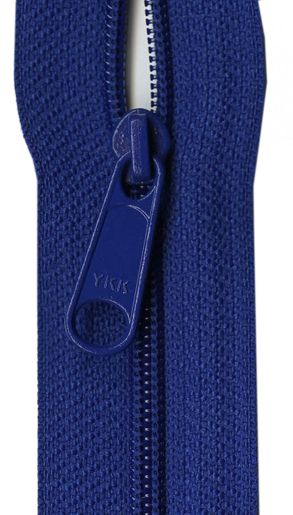 YKK Designer Accents Ziplon Closed Bottom Zipper, 22", Royal Blue