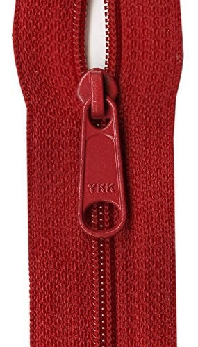 YKK Designer Accents Ziplon Closed Bottom Zipper, 22", Red
