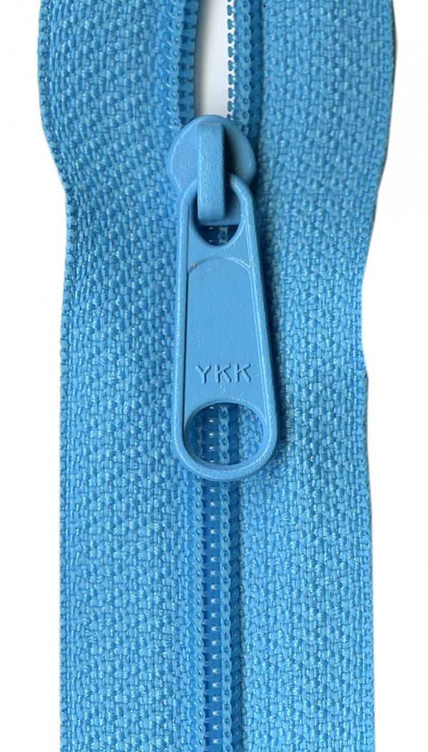 YKK Designer Accents Ziplon Closed Bottom Zipper, 22", Turquoise