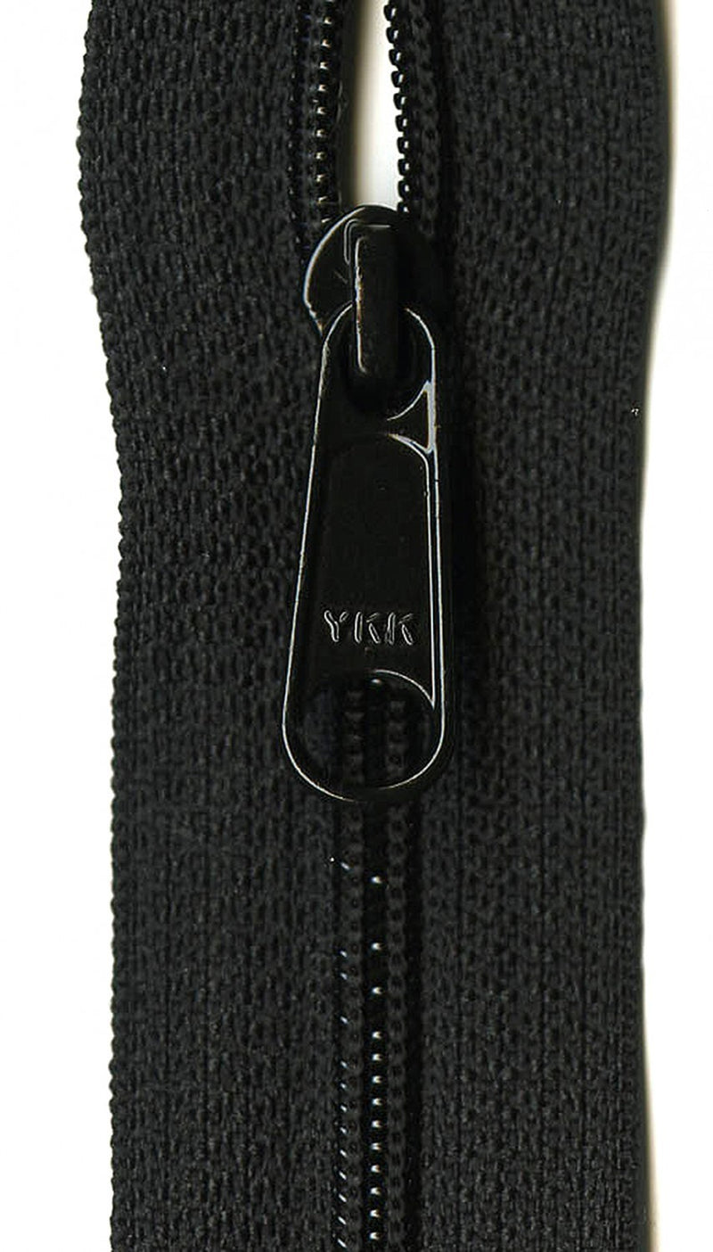 YKK Designer Accents Ziplon Closed Bottom Zipper, 22", Black