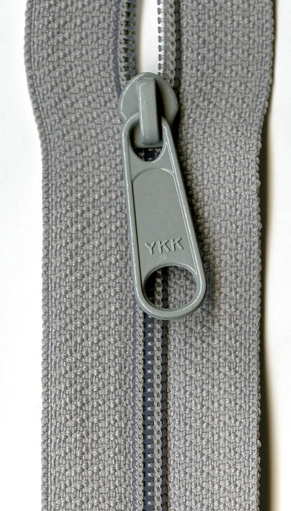 YKK Designer Accents Ziplon Closed Bottom Zipper, 22", Pearl Gray