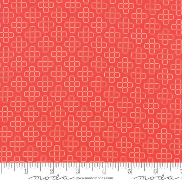 Moda The Front Porch Quilt Fabric Lattice Style 37545/14 Pomegranate