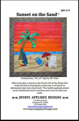 Sunset on the Sand Applique Wall Quilt Project Pattern