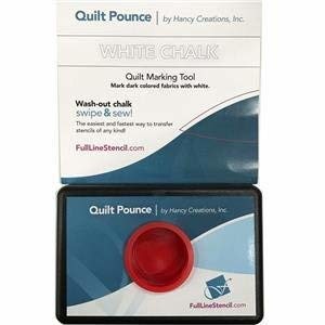 Quilt Pounce Pad Stencil Transfer Tool With Wash-Out White Chalk Powder