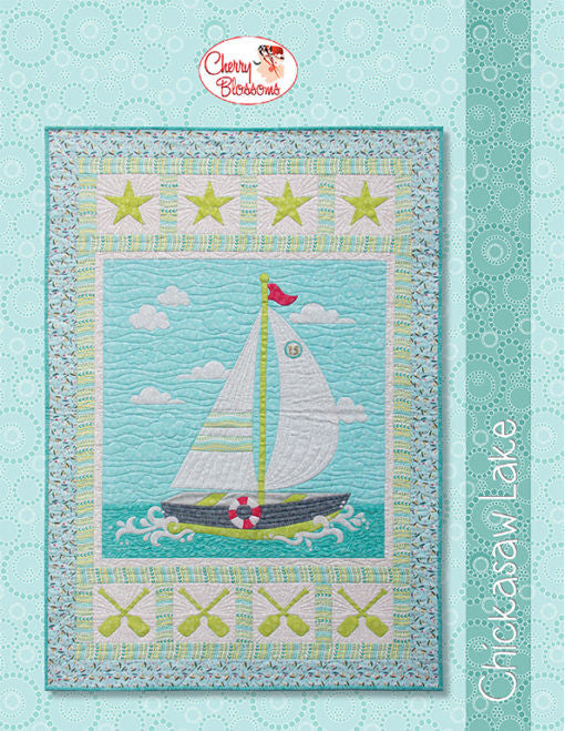 Chicasaw Lake by Cherry Guidry Modern Applique Quilt Pattern with SVG Files