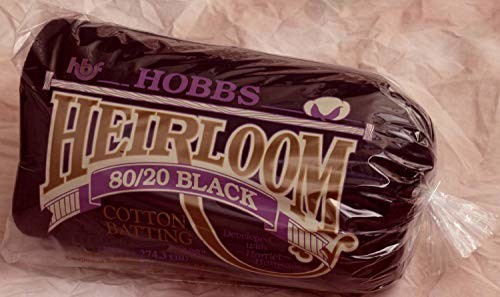Hobbs Premium Heirloom Black Cotton Blend Batting 90" x 108" Queen