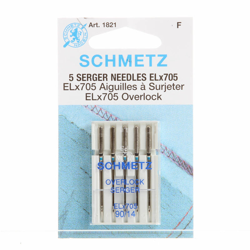 Schmetz ELX705 Overlock Serger Machine Needles Size 14/90 Package of 5