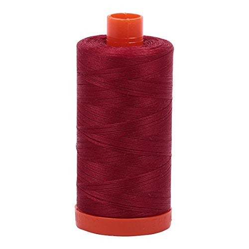 Aurifil Mako Cotton Thread 50 Weight 1422 Yard Spool Color 1103 Burgundy