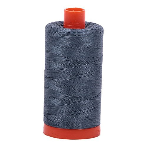 Aurifil Mako Cotton Thread 50 Weight 1422 Yard Spool Color 1158 Medium Grey