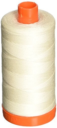 Aurifil Mako Cotton Thread 50 Weight 1422 Yard Spool Color 2026 Chalk