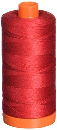 Aurifil Mako Cotton Thread 50 Weight 1422 Yard Spool Color 2250 Red