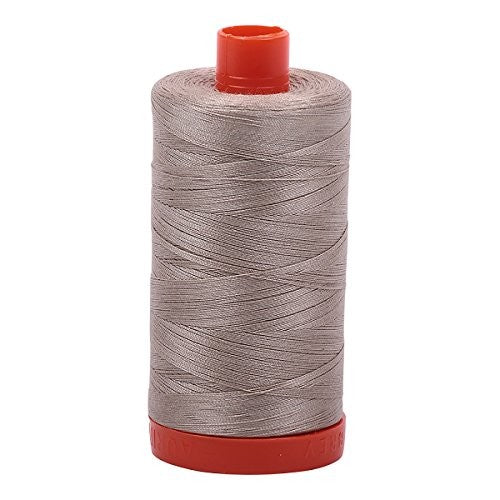Aurifil Mako Cotton Thread 50 Weight 1422 Yard Spool Color 5011 Rope Beige