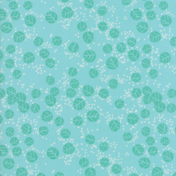 Growing Beautiful Moda Cotton Quilt Fabric Leaves Aqua Style 11835/14