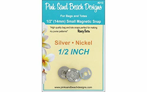 Pink Sand Beach Silver Nickel Magnetic Purse Snap 1/2"