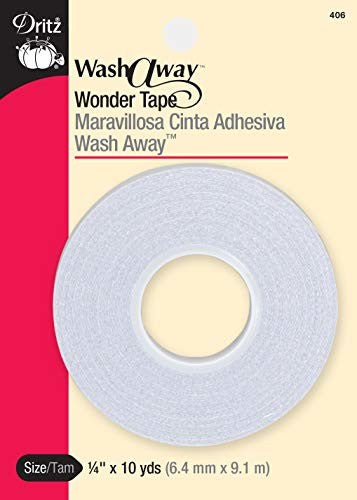 Dritz Double-Sided Adhesive Wash Away Wonder Tape 1/4 Inch by 10 Yards