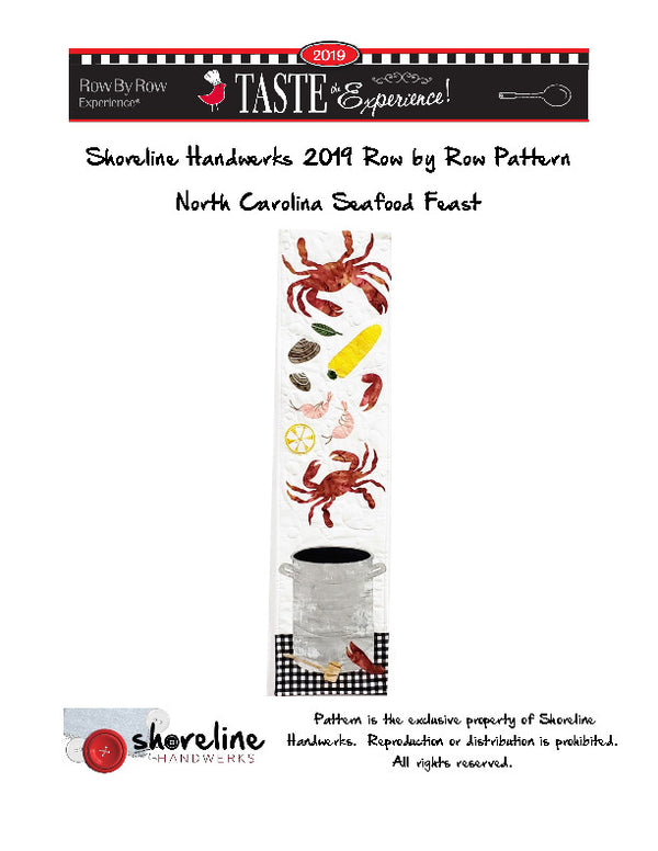 Row by Row 2019 North Carolina Seafood Feast Quilt Kit Pattern + Fabrics