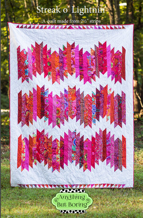 Anything But Boring by Janice Pope Streak 'o Lightnin' Quilt Pattern ABB1207