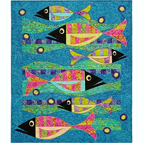 Colourwerx Mod Fish Quilted Wallhanging Pattern Makes 36" x 47" Quilt