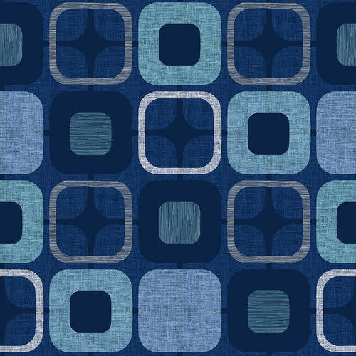 Blank Geo Squares 108" Wide Quilt Fabric Navy Style 9986-77