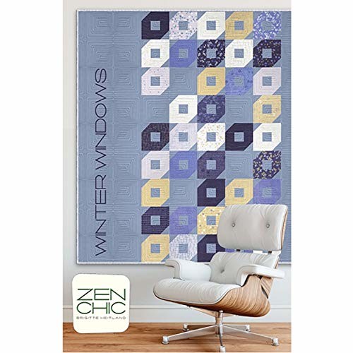 Zen Chic Winter Windows Modern Quilt Pattern Makes 73" x 69" Quilt