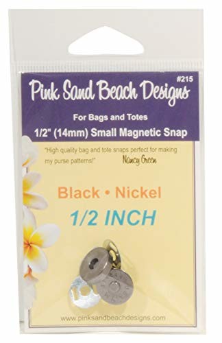 Pink Sand Beach Black Nickel Magnetic Purse Snap 1/2"