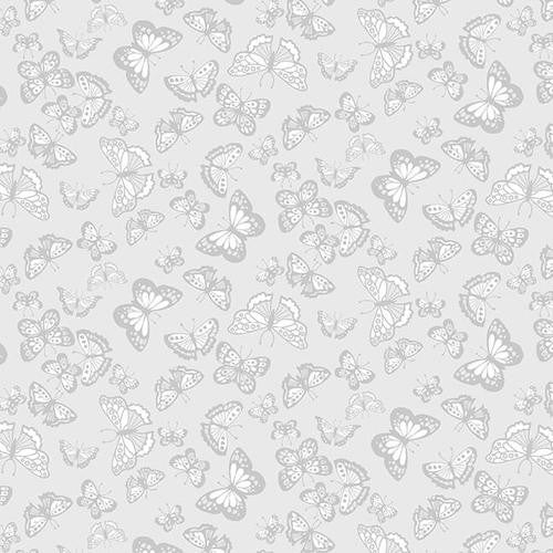 Studio E Cream & Sugar IX Quilt Fabric Butterflies Style 5105-90 Gray