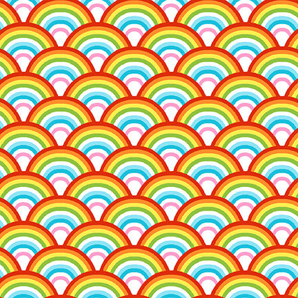 StudioE Two By Two Quilt Fabric Rainbow Style 4565/48 Multi