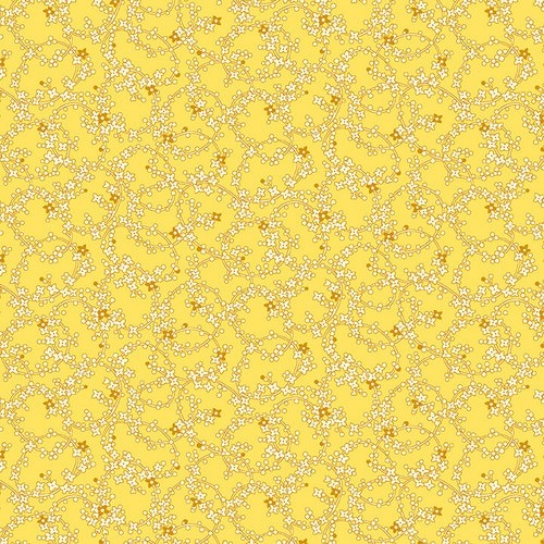 Nana Mae V 1930's Reproduction Quilt Fabric Yellow Daisy Chain Style 9660-44