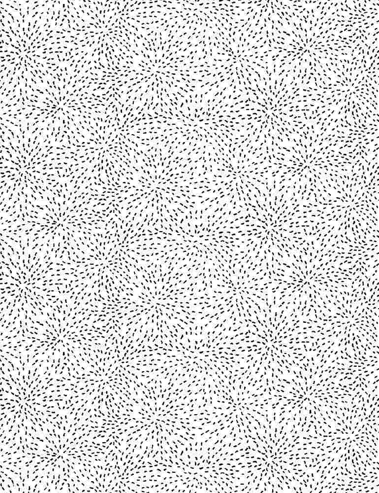 Timeless Treasures Inked Quilt Fabric Moving Tiny Dot Points Style C8736W White