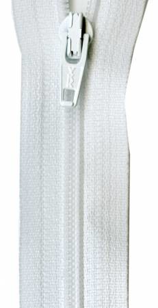 YKK Ziplon Nylon Coil 22-inch Zipper Color 501 White