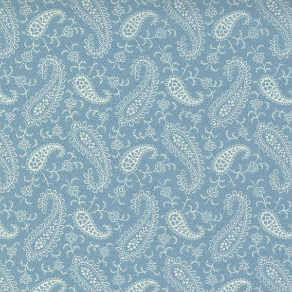 Minick & Simpson Newport Medium Paisley Quilt Fabric Style 14933/14 Light Blue