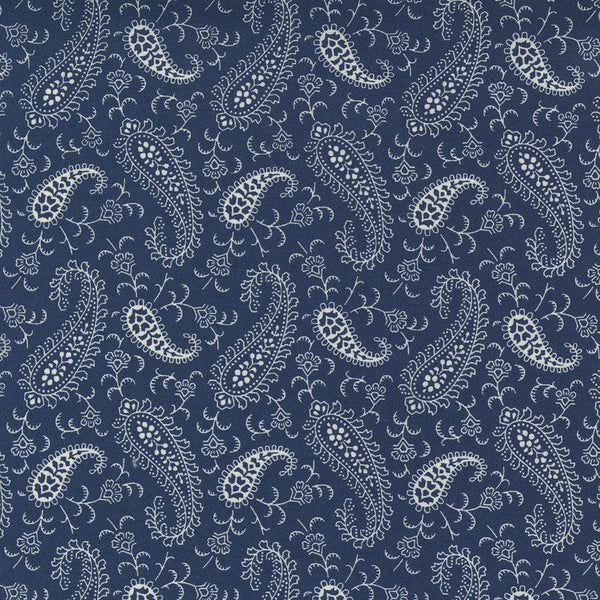 Minick & Simpson Newport Medium Paisley Quilt Fabric Style 14933/16 Indigo