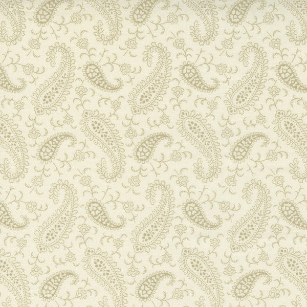 Minick & Simpson Newport Medium Paisley Quilt Fabric Style 14933/21 Ivory Tan