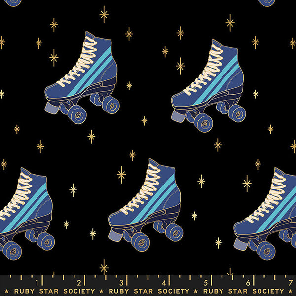 Ruby Star Society Darlings 2 Rollerskates Quilt Fabric Style RS5058/16M Black