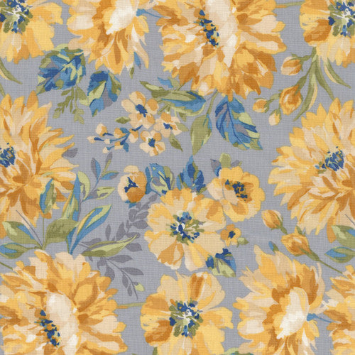 Laura Berringer Yellow Sky Quilt Fabric Flower Fabric Style R2129 Gray