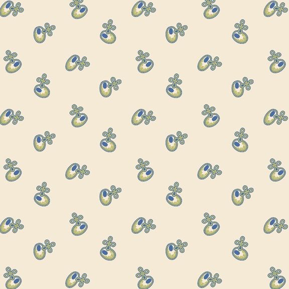Laura Berringer Yellow Sky Quilt Fabric Buttons Fabric Style R2133 Ivory