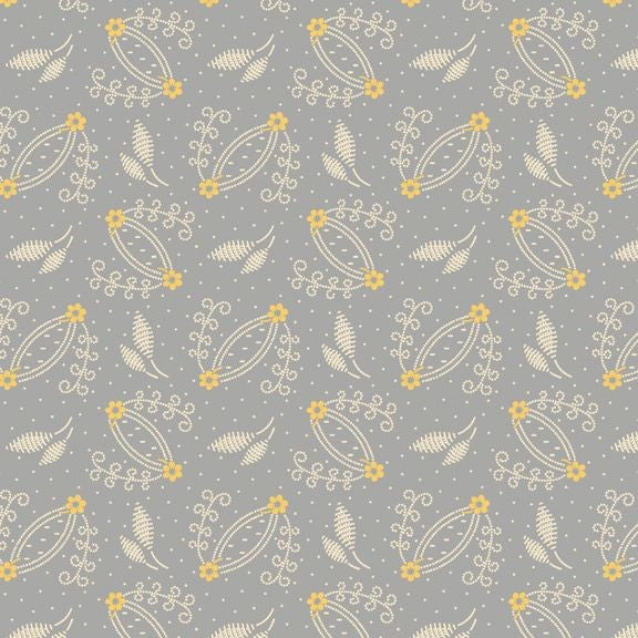 Laura Berringer Yellow Sky Quilt Fabric Twosome Fabric Style R2134 Gray