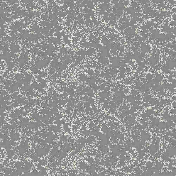 Laura Berringer Yellow Sky Quilt Fabric Wisps Fabric Style R2132 Dark Gray