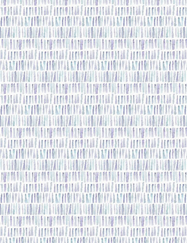 Coastal Sanctuary Quilt Fabric Fringe Style 39788-164 Purple White