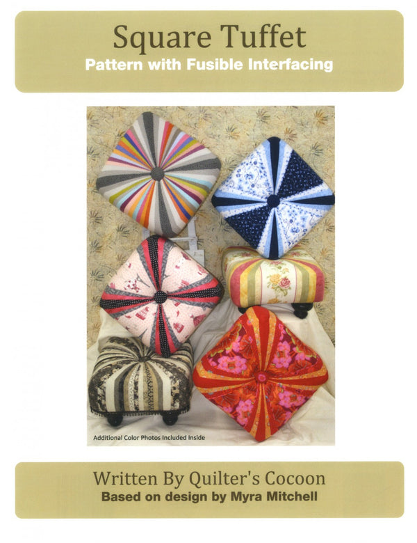 Square Tuffet Pattern with Fusible Interfacing Makes 18" x 18" Tuffet